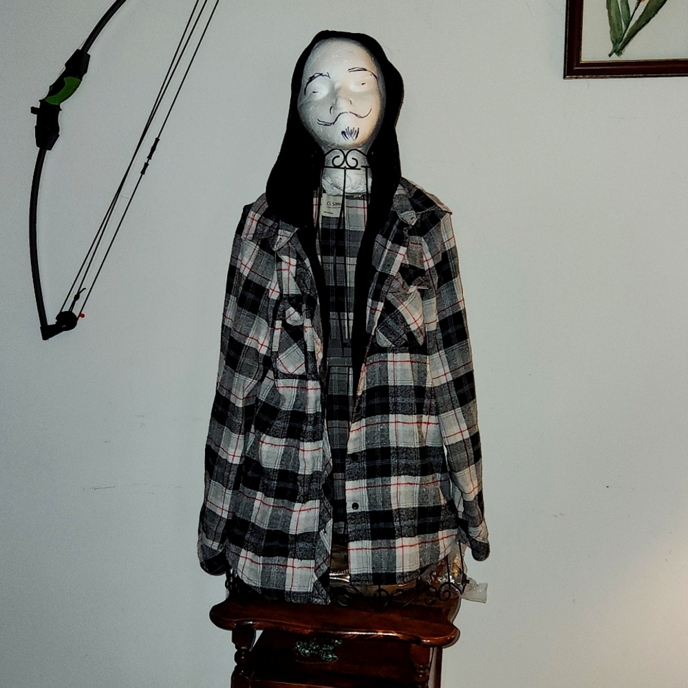 CiSono flanneled hoody size med women's